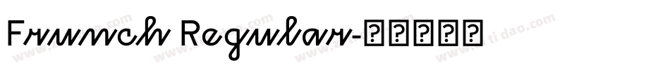 Frunch Regular字体转换